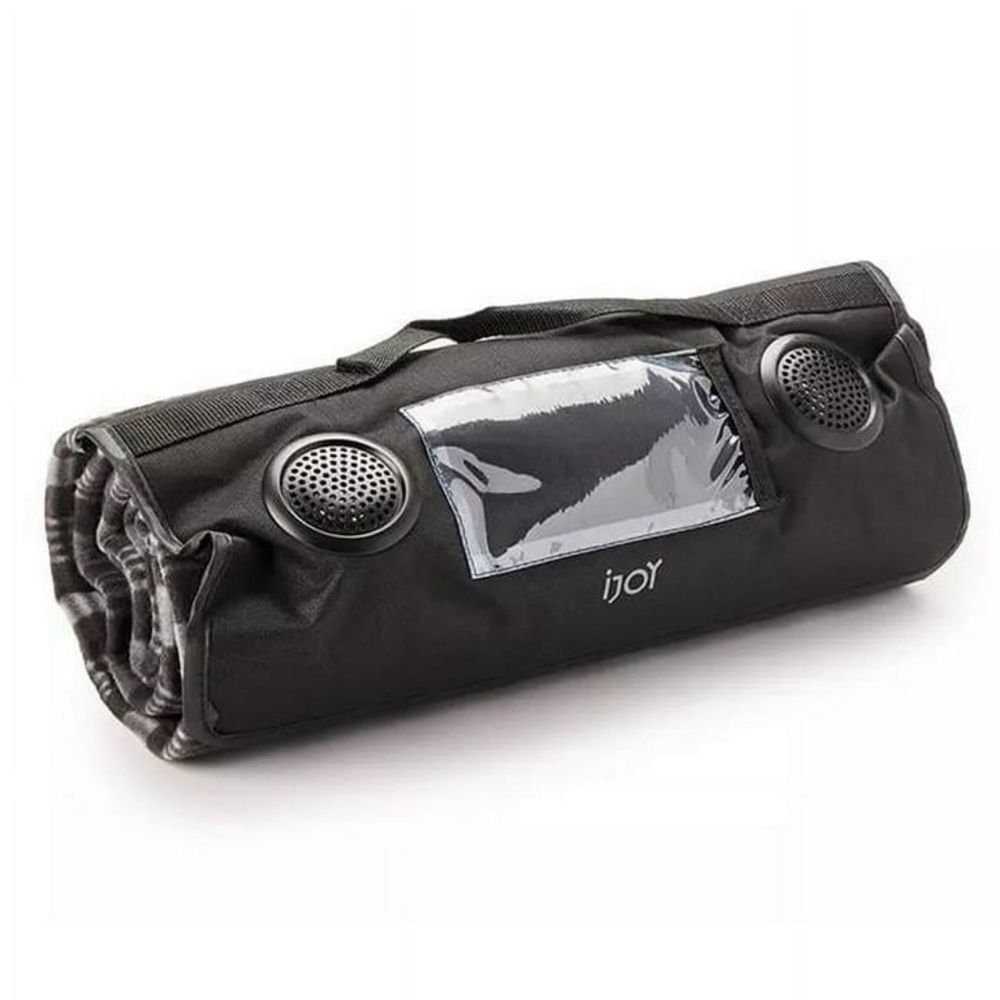 NWOT iJoy Wireless Speaker Blanket - Black Plaid - 84" Portable Bluetooth